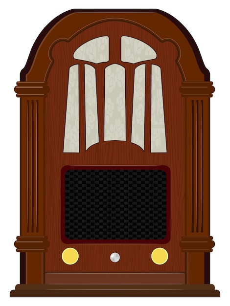 Vector artwork een oude radio