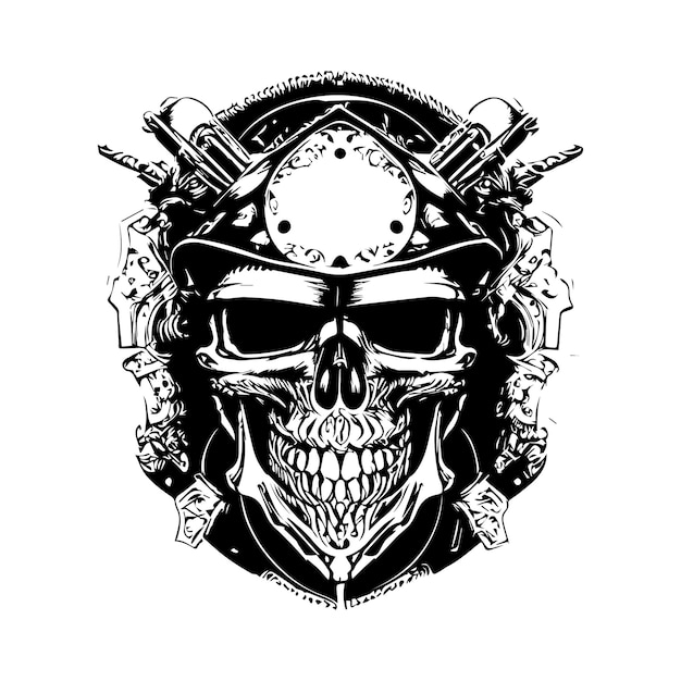 Premium Vector | Artwork illustration and tshirt design skull ...