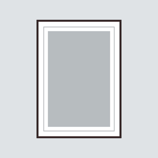 Vector artwork picture frame and decorative painting photo frame flat vector illustration.