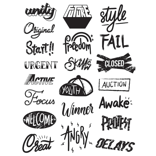 Artwork typographic illustration style concept