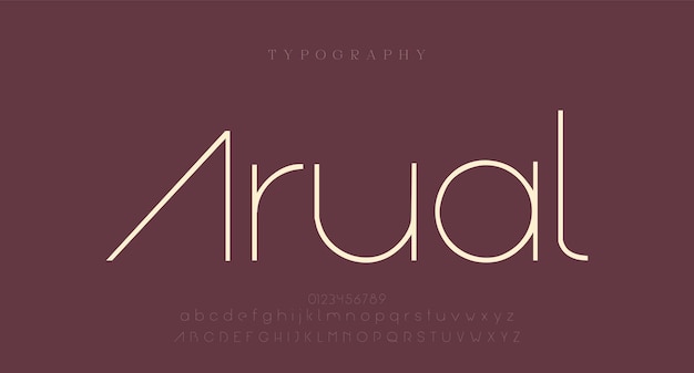 Vector arual typography fonts