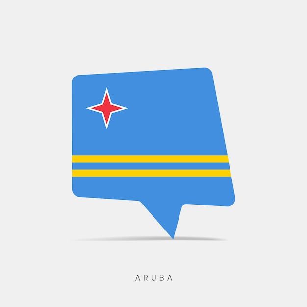 Aruba flag bubble chat icon