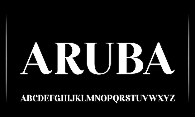 Aruba - het alfabet in het midden van de letters