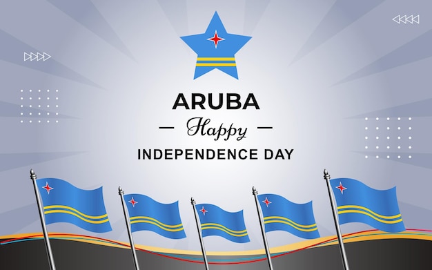 独立記念日の Aruba ポスター バナー