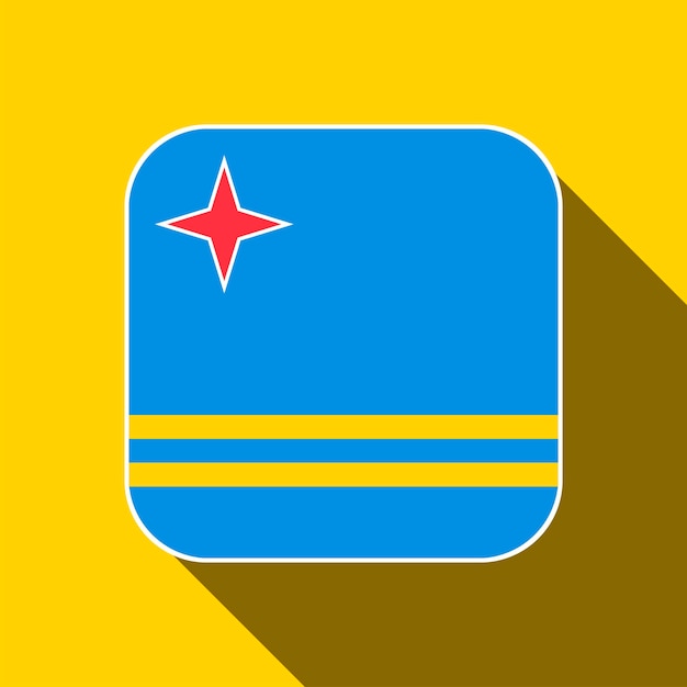 Aruba vlag officiële kleuren Vector illustratie