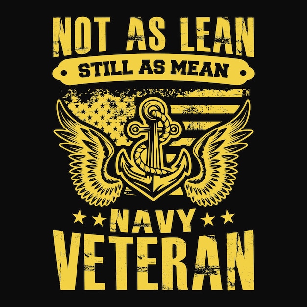 Не такой стройный, как подлый ветеран военно-морского флота. Дизайн футболки американского ветерана.