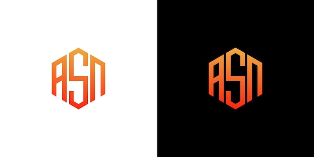 Vector as letter logo design polygon monogram icon vector template