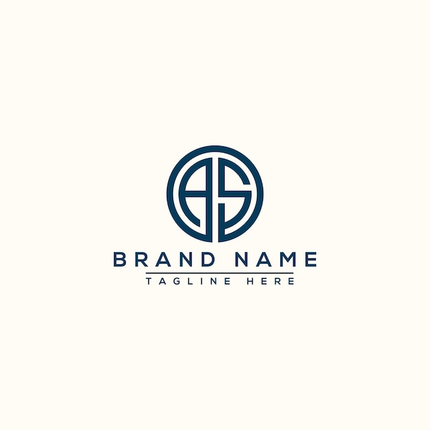 AS Logo Design Template Vector Graphic Branding Element