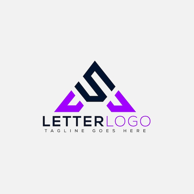 AS Logo Design Template Vector Graphic Branding Element