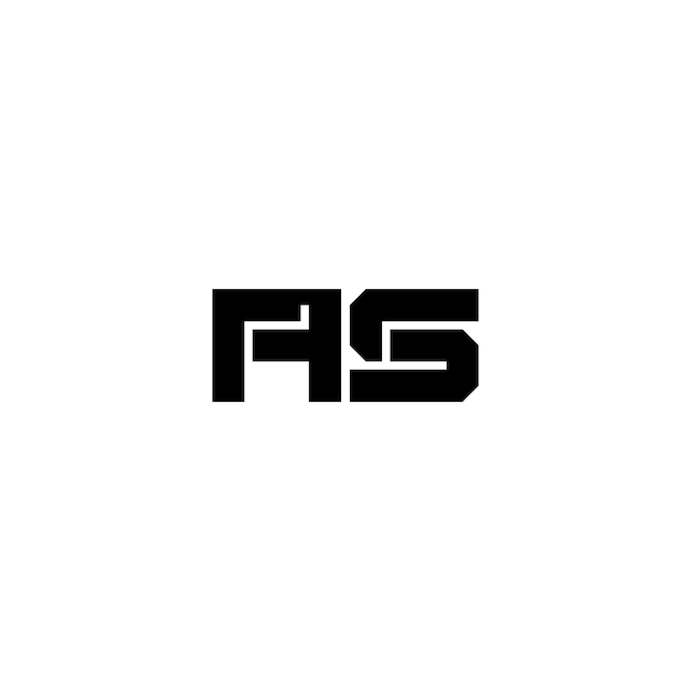 AS monogram logo design letter text name symbol monochrome logotype alphabet character simple logo