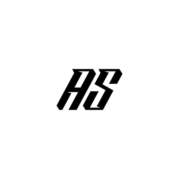 AS monogram logo design letter text name symbol monochrome logotype alphabet character simple logo