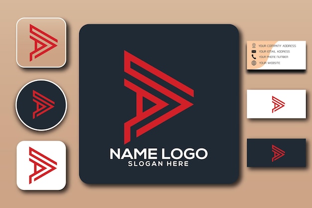 AS monogram logo template