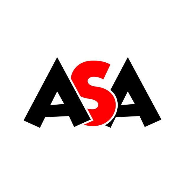 Asa negative space logo design