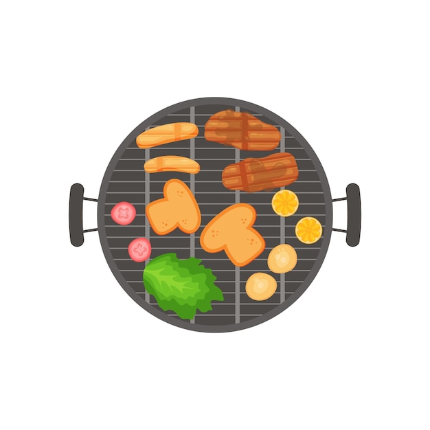 Asado Argentina Food Design met cartoonstijl