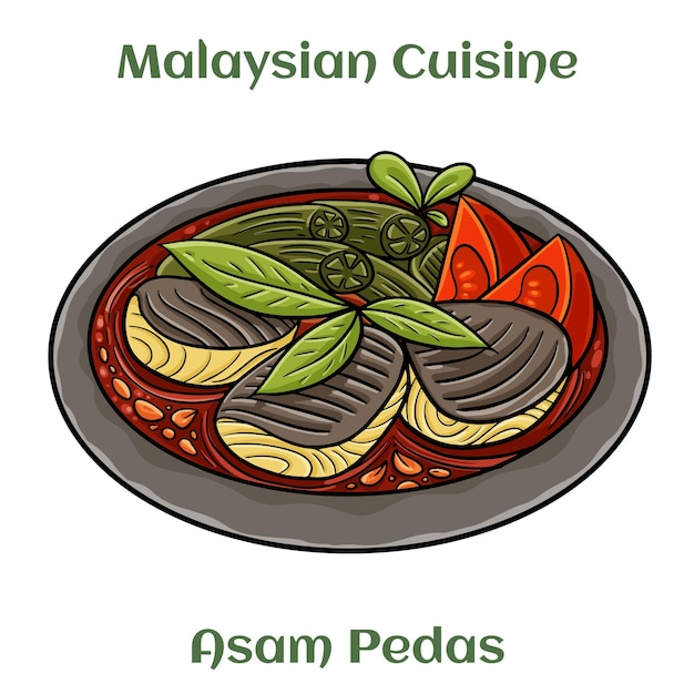 asam pedas a spicy and tangy fish dish made with the juice of the tamarind plant and plenty of ground chillies malaysian cuisine