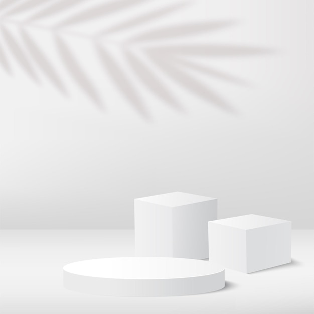 Asbtract achtergrond met wit podium voor cosmetica product. vector