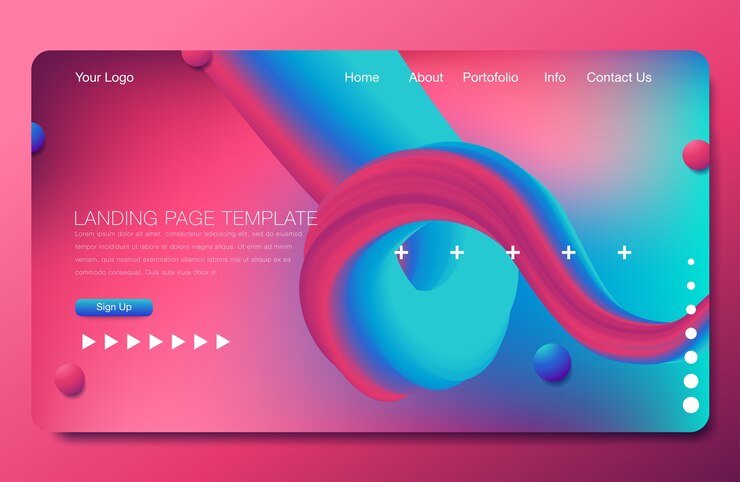 Vector asbtract background design. landing page template