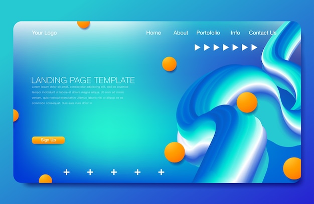 Asbtract background design. Landing page template