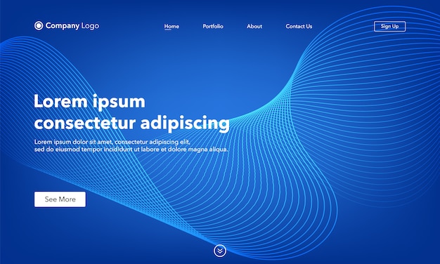 Asbtract background website abstract Landing Page Template