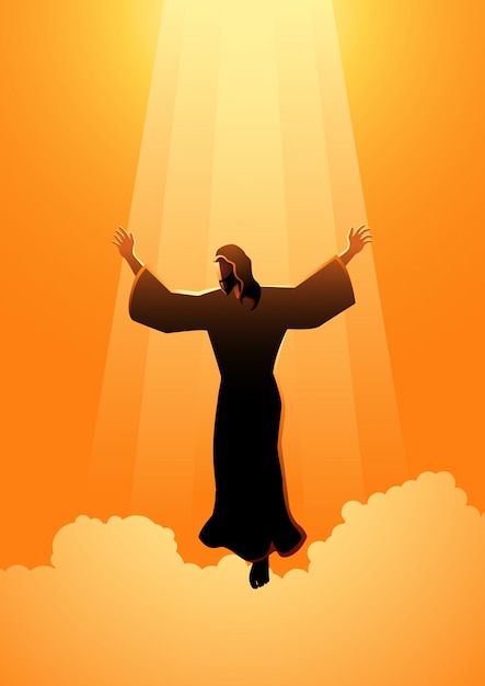 Vector the ascension day of jesus christ