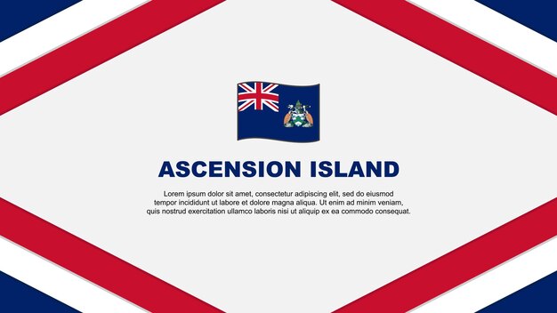 Ascension Island Flag Abstract Background Design Template Ascension Island Independence Day Banner Cartoon Vector Illustration Ascension Island Template