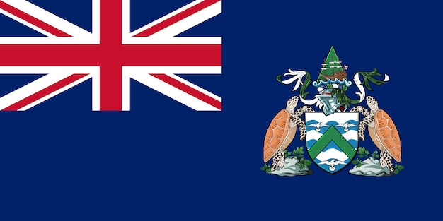 Ascension Island vlag eenvoudige illustratie voor onafhankelijkheidsdag of verkiezing