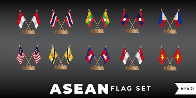 Vector asean flag template