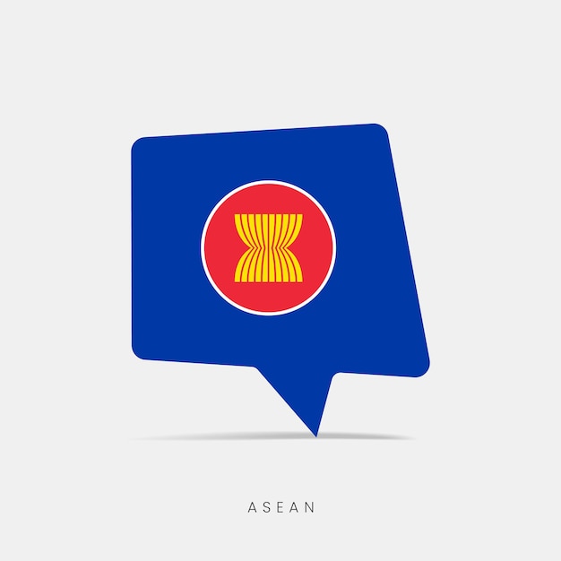 Asean vlag zeepbel chat icoon