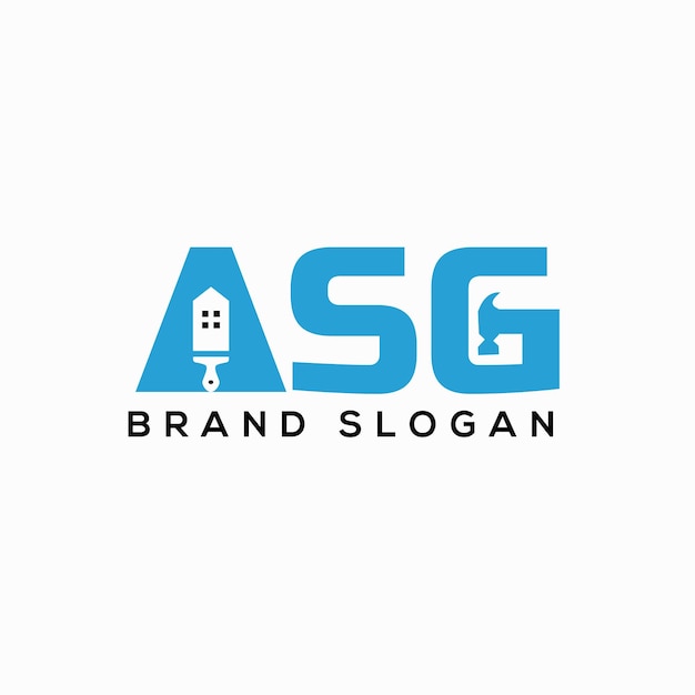 ASG laatste onroerend goed logo ontwerp vector