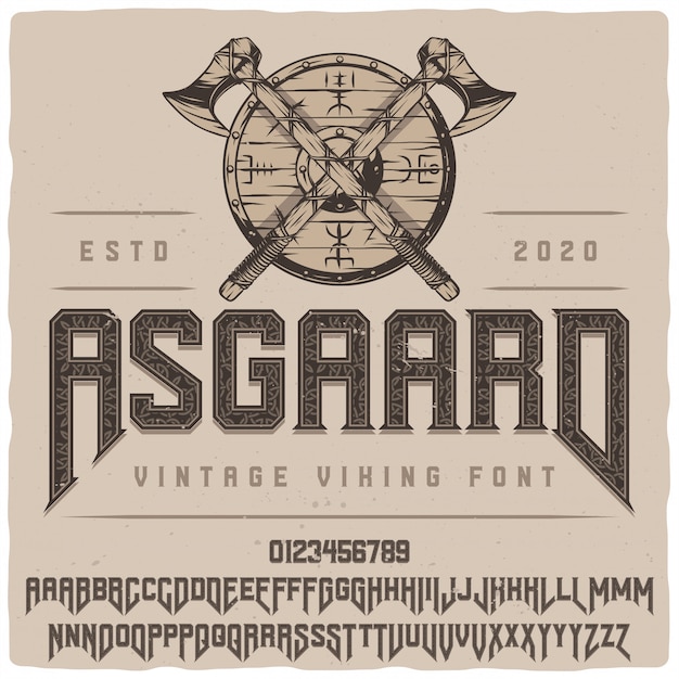 Asgaard label typeface