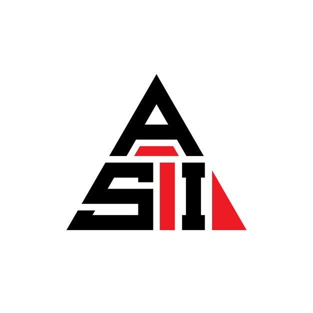 ASI triangle letter logo design with triangle shape ASI triangle logo design monogram ASI triangle vector logo template with red color ASI triangular logo Simple Elegant and Luxurious Logo