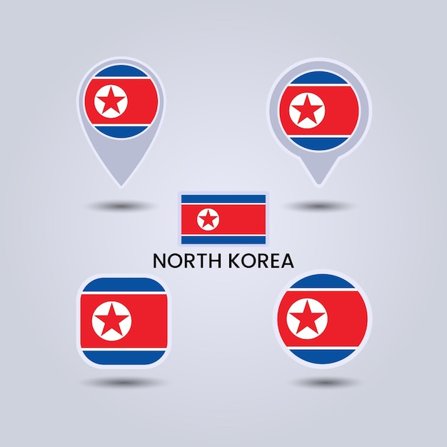 アジア国旗 北朝鮮国旗