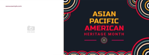 Asian American en Pacific Islander Heritage Month Vector banner voor advertenties sociale media kaart poster achtergrond