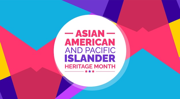 Asian American and Pacific Islander Heritage Month background or banner design template celebrate