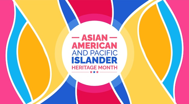 Asian American and Pacific Islander Heritage Month background or banner design template celebrate