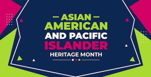 Asian American and Pacific Islander Heritage Month background or banner design template celebrate