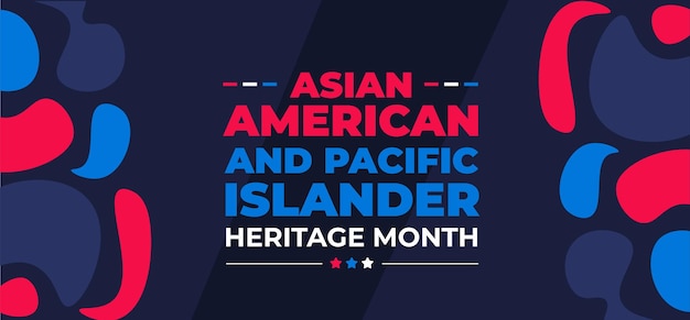 Asian American and Pacific Islander Heritage Month background or banner design template