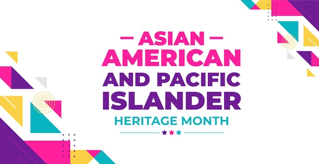 Asian American and Pacific Islander Heritage Month background or banner design template