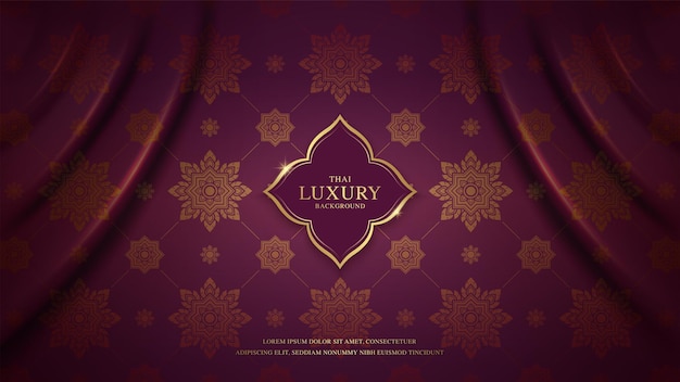 Asian art luxury banner background pattern decoration for printing flyers and poster Premium Vector