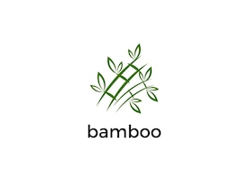 Asian bamboo logo vector illustration template