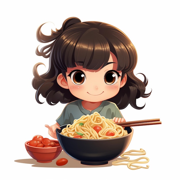 Asian chinese food meal noodle ramen cooking vector menu pasta design illustration resta