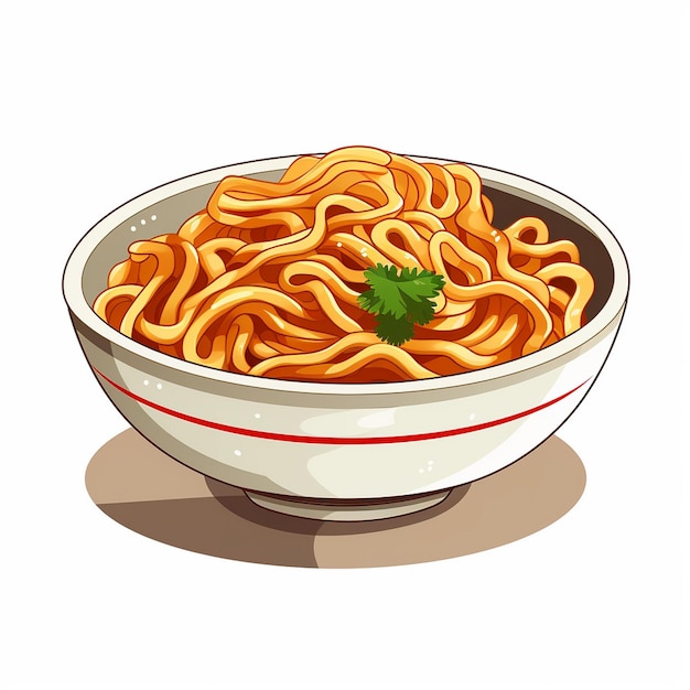 Asian chinese food meal noodle ramen cooking vector menu pasta design illustration resta