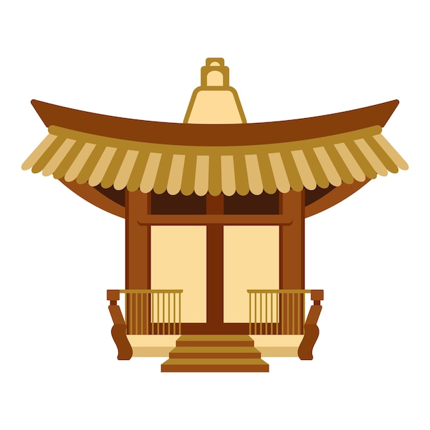 Vector asian chinese gazebo, traditional oriental gazebo. illustration, icon, vector