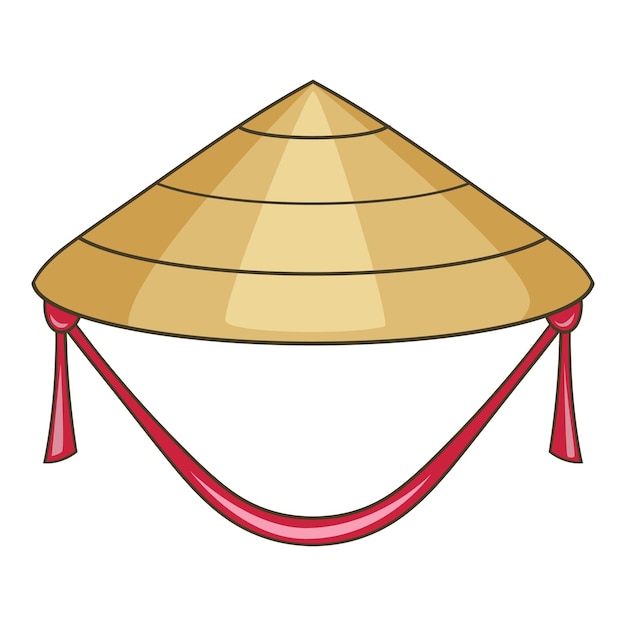 Asian conical hat icon Cartoon illustration of asian conical hat vector icon for web design