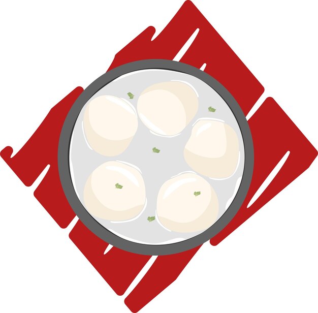 Иллюстрация плоского дизайна азиатской кухни