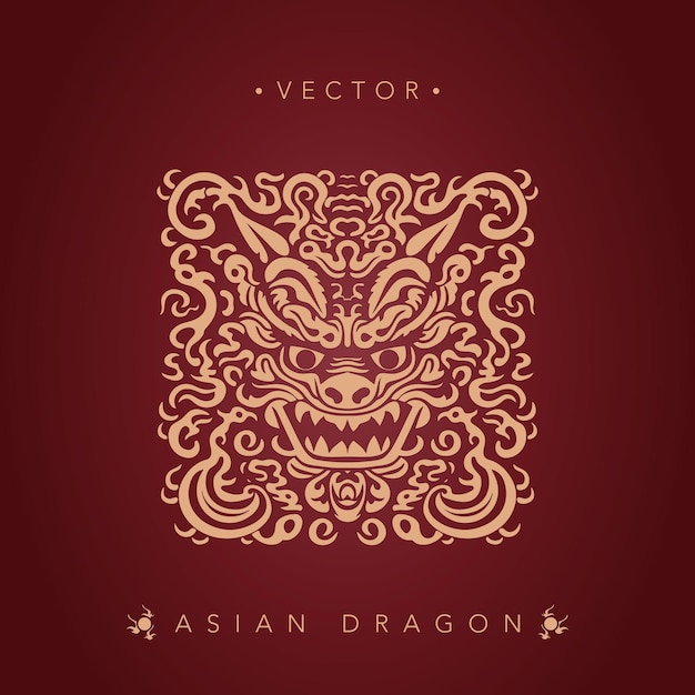 アジアのドラゴン 中国のドラゴントーテムパターン