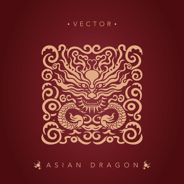 Азиатский дракон Тотемный узор китайского дракона