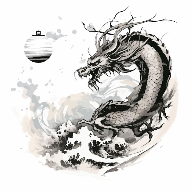 asian dragon vector