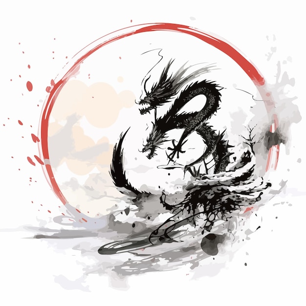 asian dragon vector