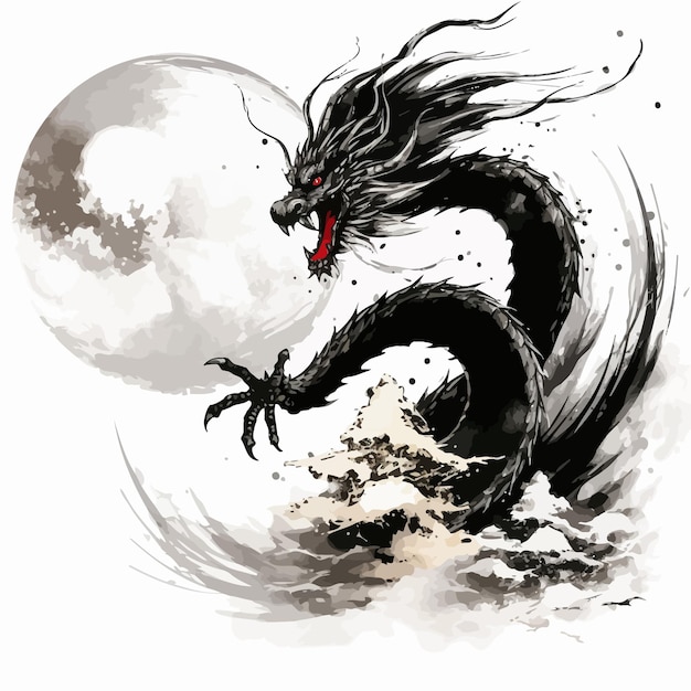 asian dragon vector